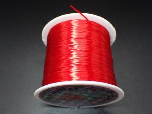 画像2: 水晶の線 ・オペロンゴム 切り売り（1m〜）　赤