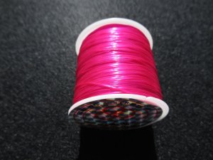 画像2: 水晶の線 ・オペロンゴム 切り売り（1m〜）　ローズ（濃ピンク）