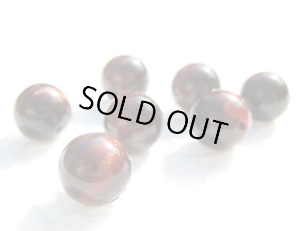 画像2: タイガーアイ　レッド  AA++　10mm ラウンドビーズ (2)